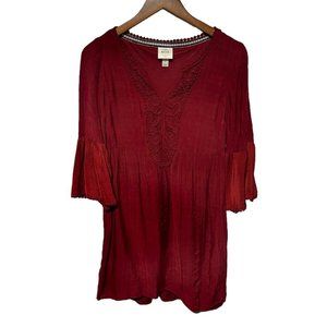 Knox Rose Red Peasant Dress Size Small